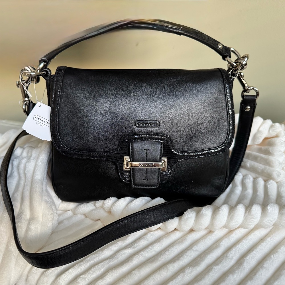 *NWT* Coach Taylor Black Leather Shoulder Bag